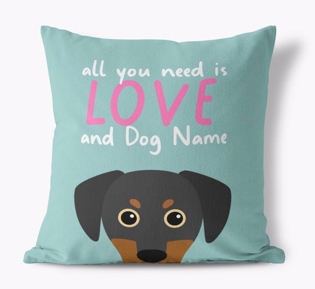 All You Need Is Love: Personalized {breedFullName} Canvas Pillow